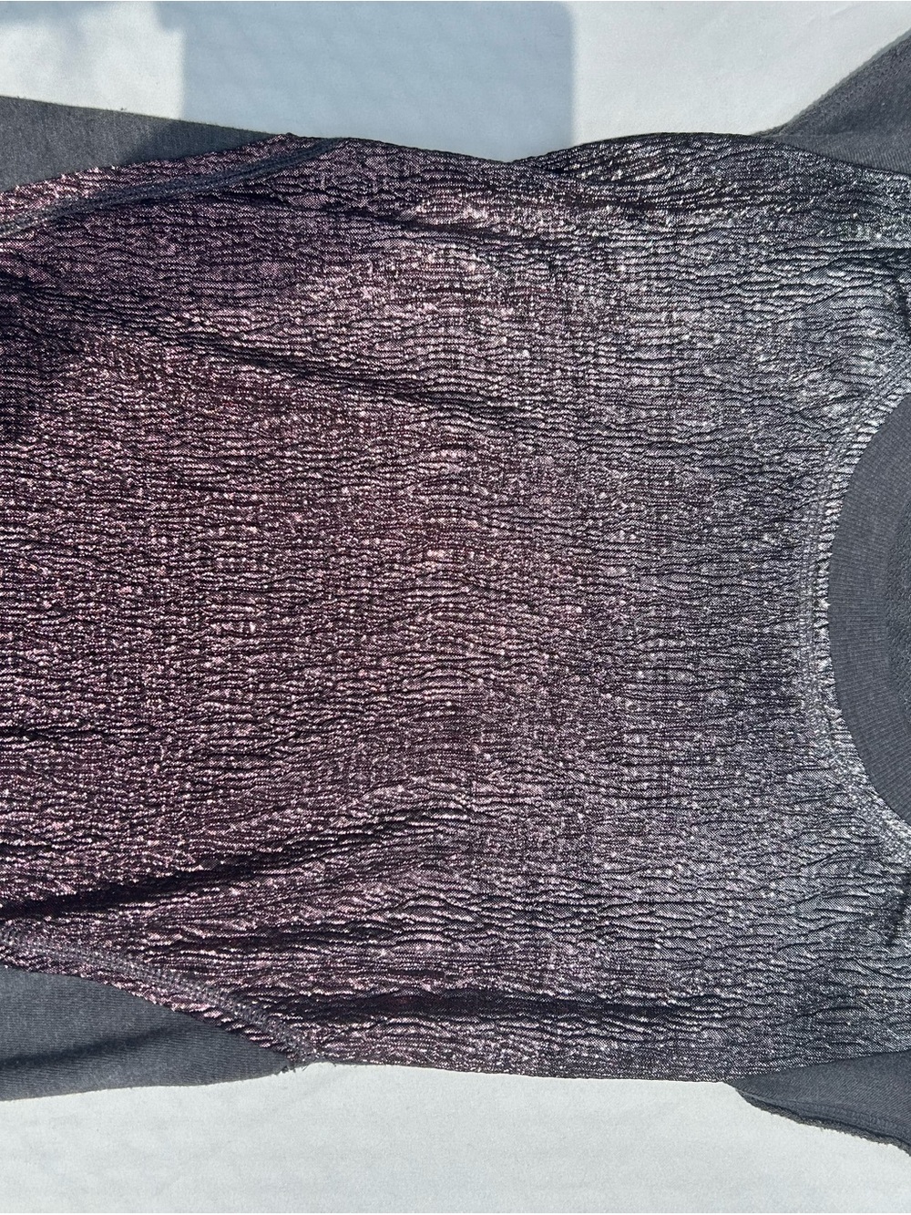 Rue21 Black Metallic Ribbed Short Sleeve Top